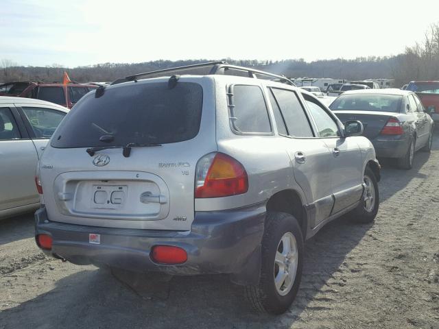 KM8SC73D32U287848 - 2002 HYUNDAI SANTA FE G SILVER photo 4