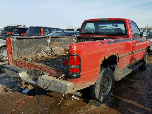 1B7HF16Z1TJ182786 - 1996 DODGE RAM 1500 RED photo 4