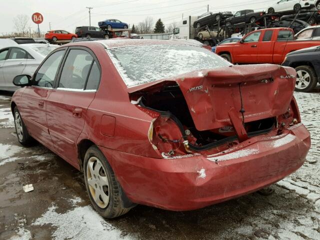 KMHDN46D45U113935 - 2005 HYUNDAI ELANTRA GL RED photo 3