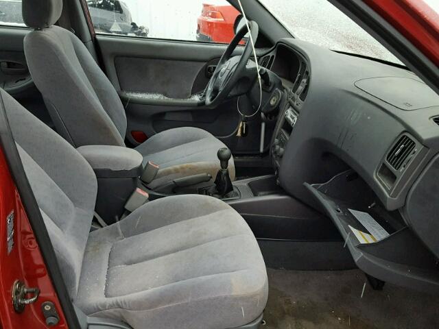 KMHDN46D45U113935 - 2005 HYUNDAI ELANTRA GL RED photo 5