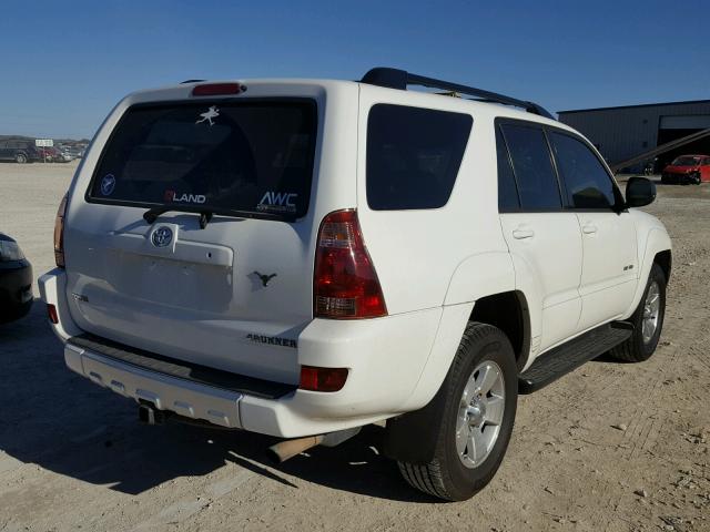 JTEBU14R848017580 - 2004 TOYOTA 4RUNNER SR WHITE photo 4