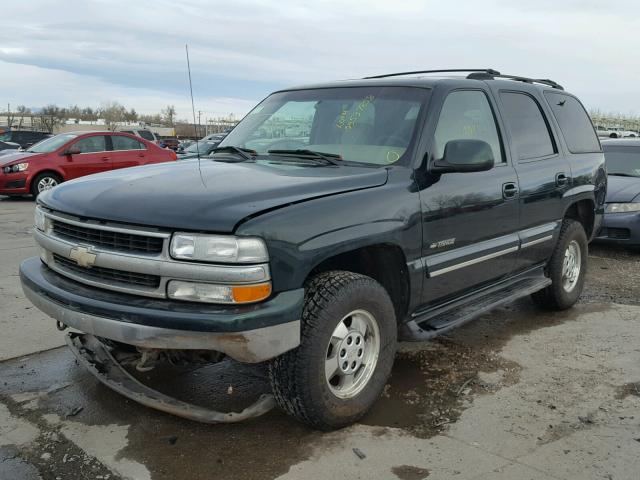 1GNEK13T41J274686 - 2001 CHEVROLET TAHOE K150 GREEN photo 2