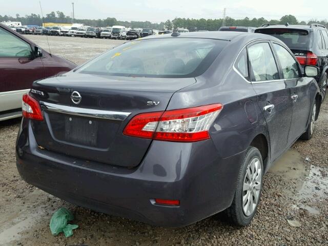 3N1AB7AP7FL648176 - 2015 NISSAN SENTRA S GRAY photo 4