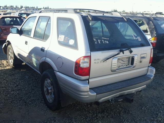 4S2CK58W8Y4312363 - 2000 ISUZU RODEO S SILVER photo 3