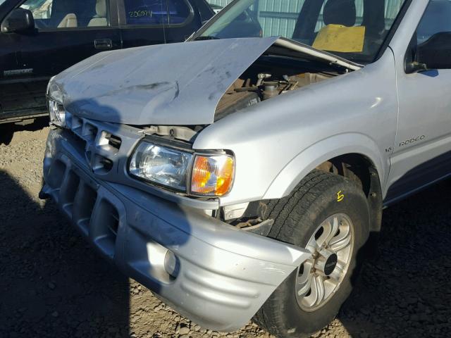 4S2CK58W8Y4312363 - 2000 ISUZU RODEO S SILVER photo 9