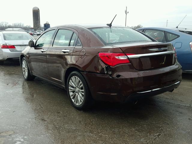 1C3CCBCG5CN221758 - 2012 CHRYSLER 200 LIMITE BROWN photo 3