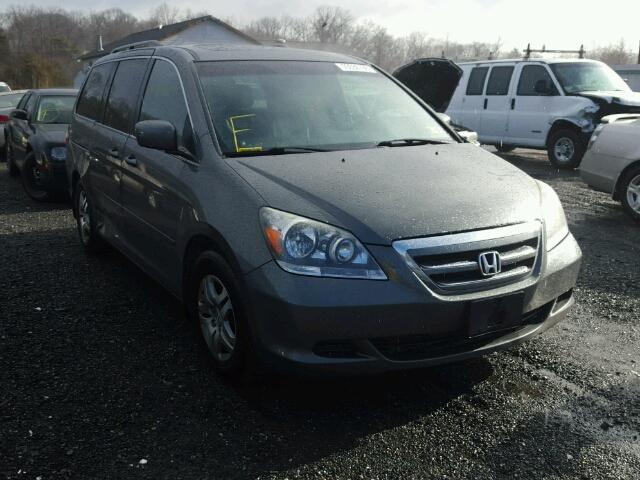 5FNRL38737B137608 - 2007 HONDA ODYSSEY EX GRAY photo 1