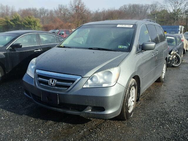 5FNRL38737B137608 - 2007 HONDA ODYSSEY EX GRAY photo 2