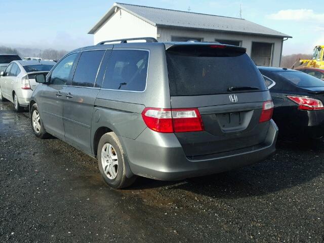 5FNRL38737B137608 - 2007 HONDA ODYSSEY EX GRAY photo 3