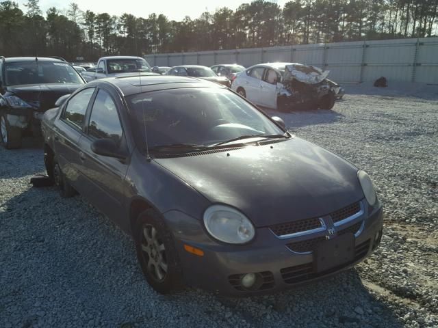 1B3ES56C54D523903 - 2004 DODGE NEON SXT GRAY photo 1