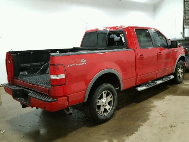 1FTPW14V17FB24620 - 2007 FORD F150 SUPER RED photo 4