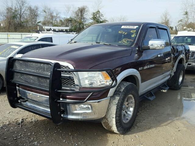 1C6RD7NT8CS240792 - 2012 DODGE RAM 1500 L MAROON photo 2