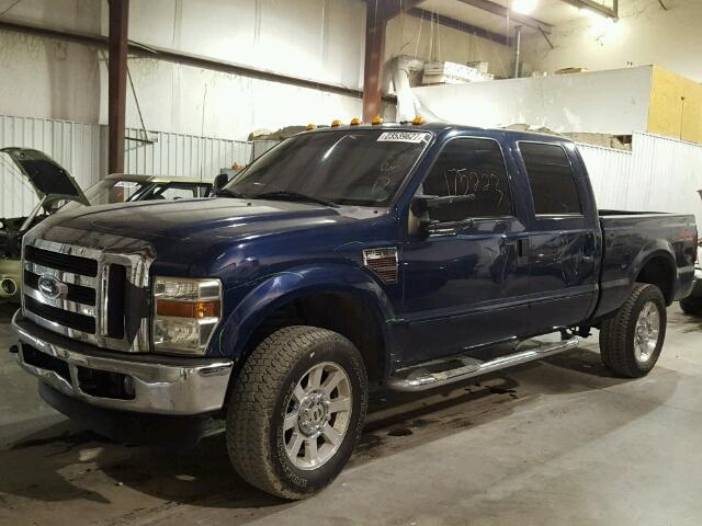 1FTWW31R08EB03215 - 2008 FORD F350 SRW S BLUE photo 2