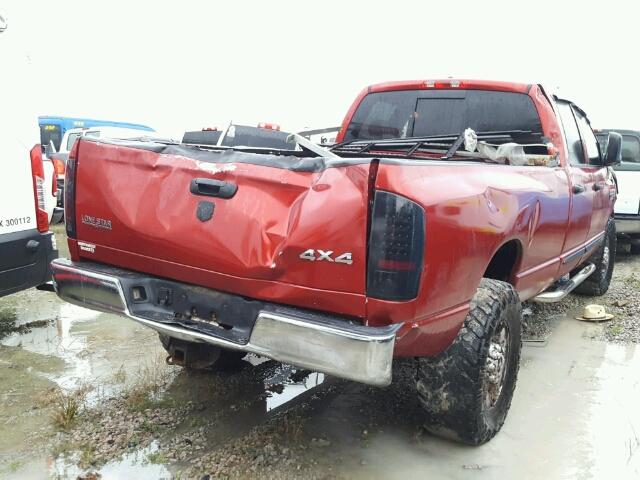 3D7MX38A57G801417 - 2007 DODGE RAM 3500 S RED photo 4