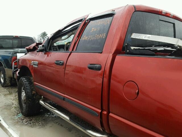 3D7MX38A57G801417 - 2007 DODGE RAM 3500 S RED photo 9