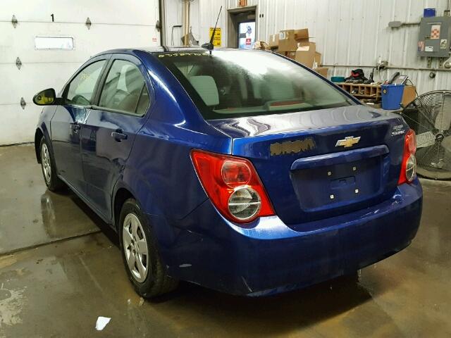 1G1JA5SH9D4225736 - 2013 CHEVROLET SONIC LS BLUE photo 3