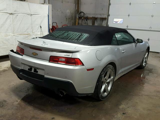 2G1FJ3DJ0E9323305 - 2014 CHEVROLET CAMARO SS SILVER photo 4