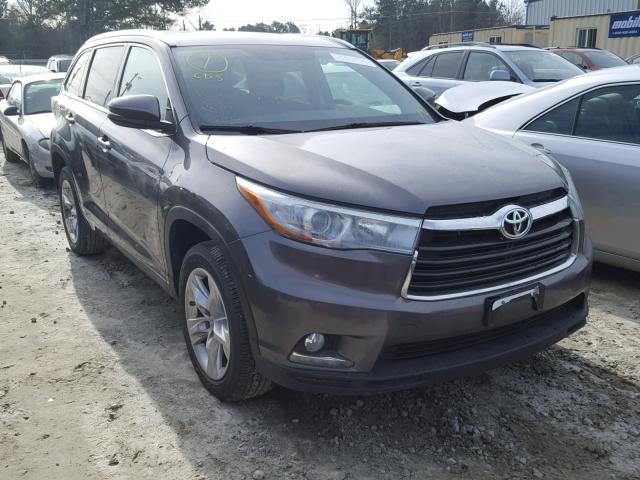 5TDYKRFH6ES017050 - 2014 TOYOTA HIGHLANDER CHARCOAL photo 1