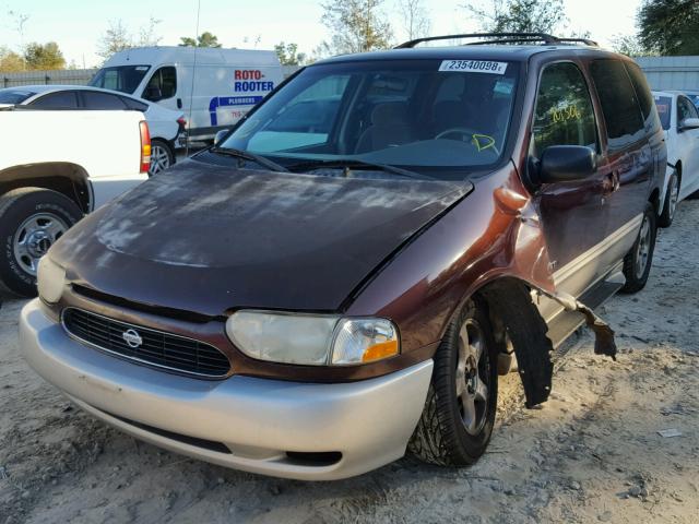 4N2XN11T4YD847362 - 2000 NISSAN QUEST SE BURGUNDY photo 2