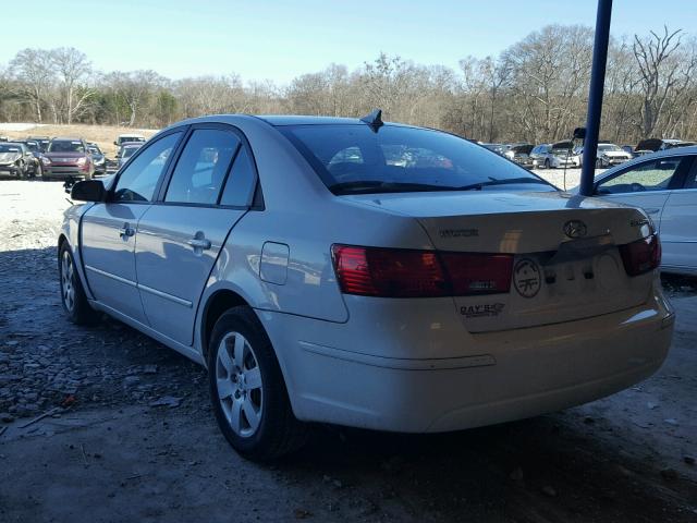 5NPET46C89H509582 - 2009 HYUNDAI SONATA GLS WHITE photo 3