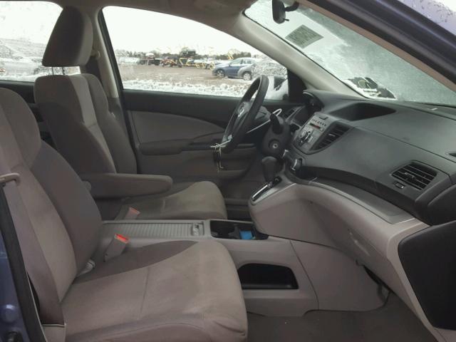 2HKRM4H38DH625966 - 2013 HONDA CR-V LX BLUE photo 5