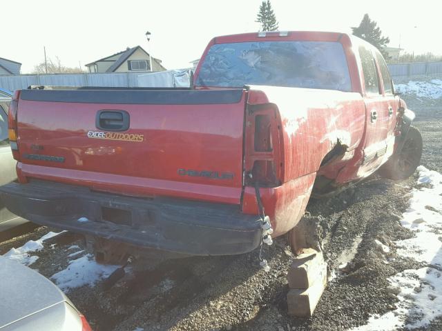 1GCHK23U72F238936 - 2002 CHEVROLET SILVERADO RED photo 4