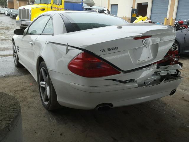 WDBSK75F86F115653 - 2006 MERCEDES-BENZ SL 500 WHITE photo 3