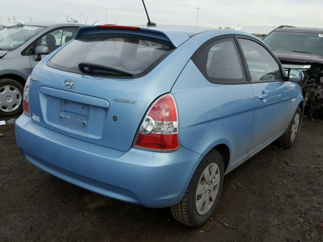 KMHCM3AC1AU182213 - 2010 HYUNDAI ACCENT BLU BLUE photo 4