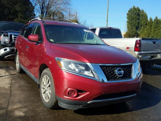 5N1AR2MN7EC735538 - 2014 NISSAN PATHFINDER BURGUNDY photo 1