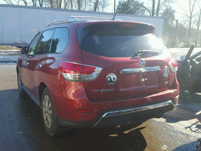 5N1AR2MN7EC735538 - 2014 NISSAN PATHFINDER BURGUNDY photo 3