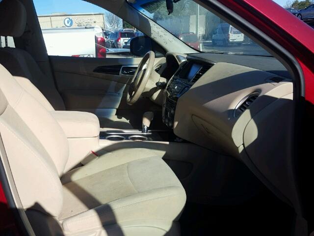 5N1AR2MN7EC735538 - 2014 NISSAN PATHFINDER BURGUNDY photo 5