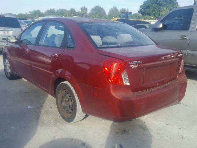 KL5JD52Z34K949432 - 2004 SUZUKI FORENZA S RED photo 3