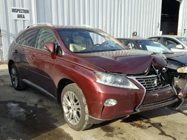 JTJBC1BAXD2437961 - 2013 LEXUS RX 450 MAROON photo 1