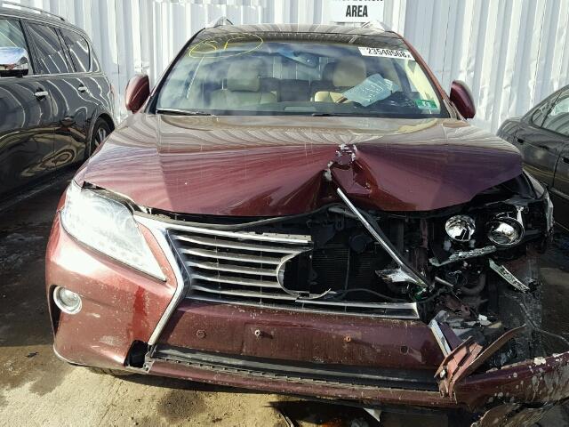 JTJBC1BAXD2437961 - 2013 LEXUS RX 450 MAROON photo 9