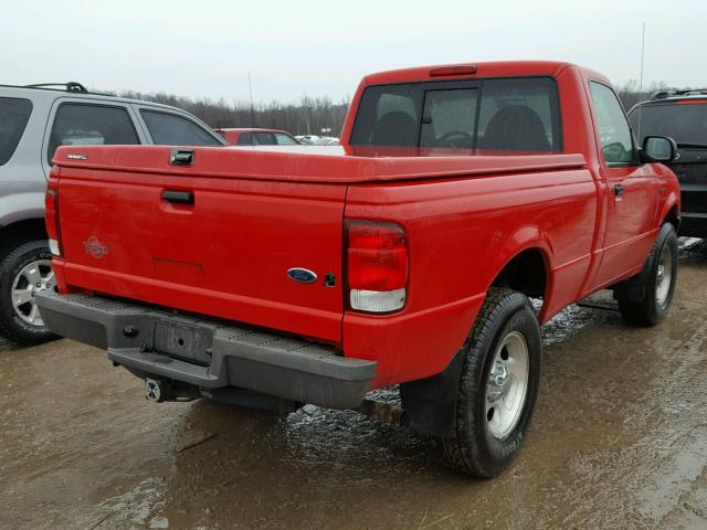 1FTYR10VXYPA41720 - 2000 FORD RANGER RED photo 4