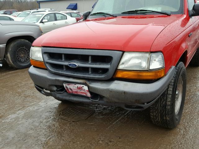 1FTYR10VXYPA41720 - 2000 FORD RANGER RED photo 9