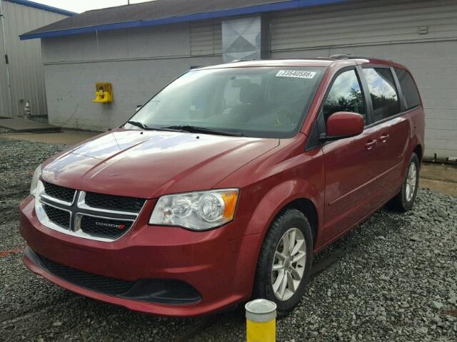 2C4RDGCG8ER388086 - 2014 DODGE GRAND CARA MAROON photo 2