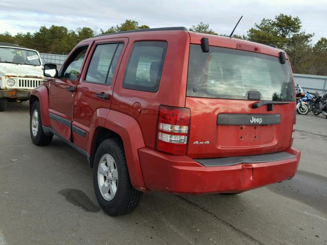 1J8GN28K79W532723 - 2009 JEEP LIBERTY SP RED photo 3