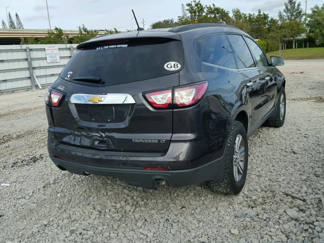 1GNKRHKDXFJ145361 - 2015 CHEVROLET TRAVERSE L BROWN photo 4