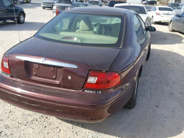 1MEFM55S7YA647456 - 2000 MERCURY SABLE LS P BURGUNDY photo 4