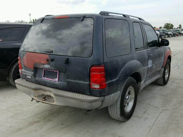 1FMYU60E71UC62030 - 2001 FORD EXPLORER S BLUE photo 4