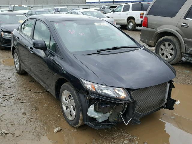 19XFB2F52DE019276 - 2013 HONDA CIVIC LX BLACK photo 1