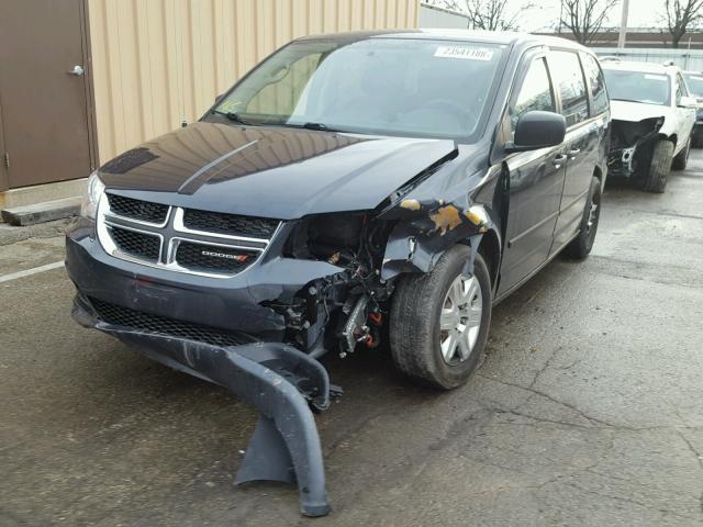 2C4RDGBG8DR592919 - 2013 DODGE GRAND CARA BLACK photo 2