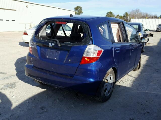 JHMGE88279C001273 - 2009 HONDA FIT BLUE photo 4