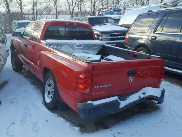 1D7HE22K86S668999 - 2006 DODGE DAKOTA ST RED photo 3