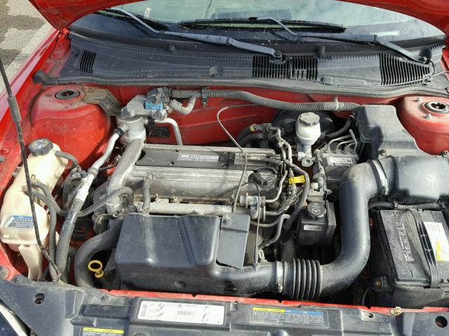 1G2JB12F137215778 - 2003 PONTIAC SUNFIRE RED photo 7