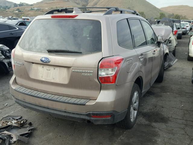 JF2SJAFC8GH494747 - 2016 SUBARU FORESTER 2 BROWN photo 4