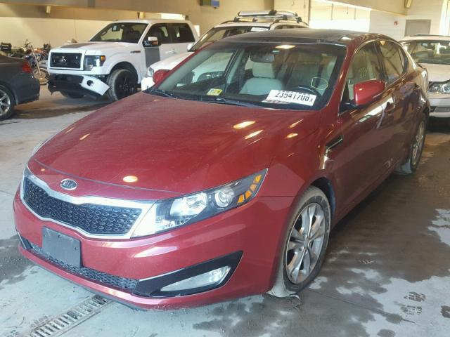 5XXGN4A79CG036565 - 2012 KIA OPTIMA EX RED photo 2