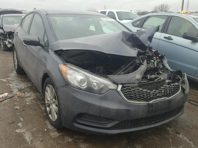 KNAFX4A68F5399782 - 2015 KIA FORTE LX BLUE photo 1