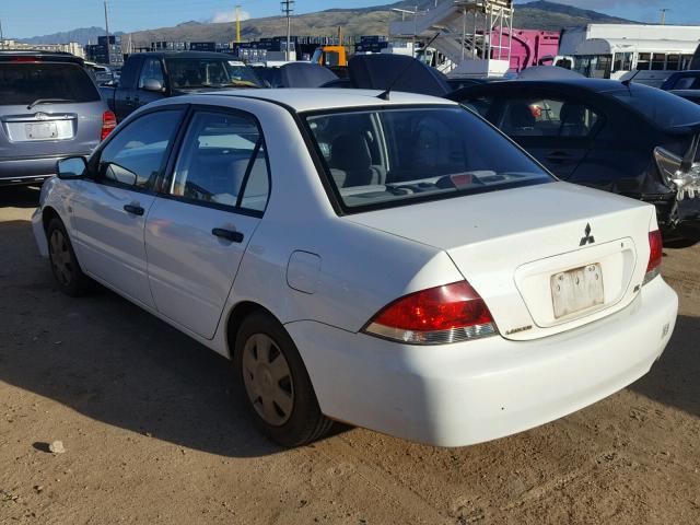 JA3AJ26E35U011069 - 2005 MITSUBISHI LANCER ES WHITE photo 3